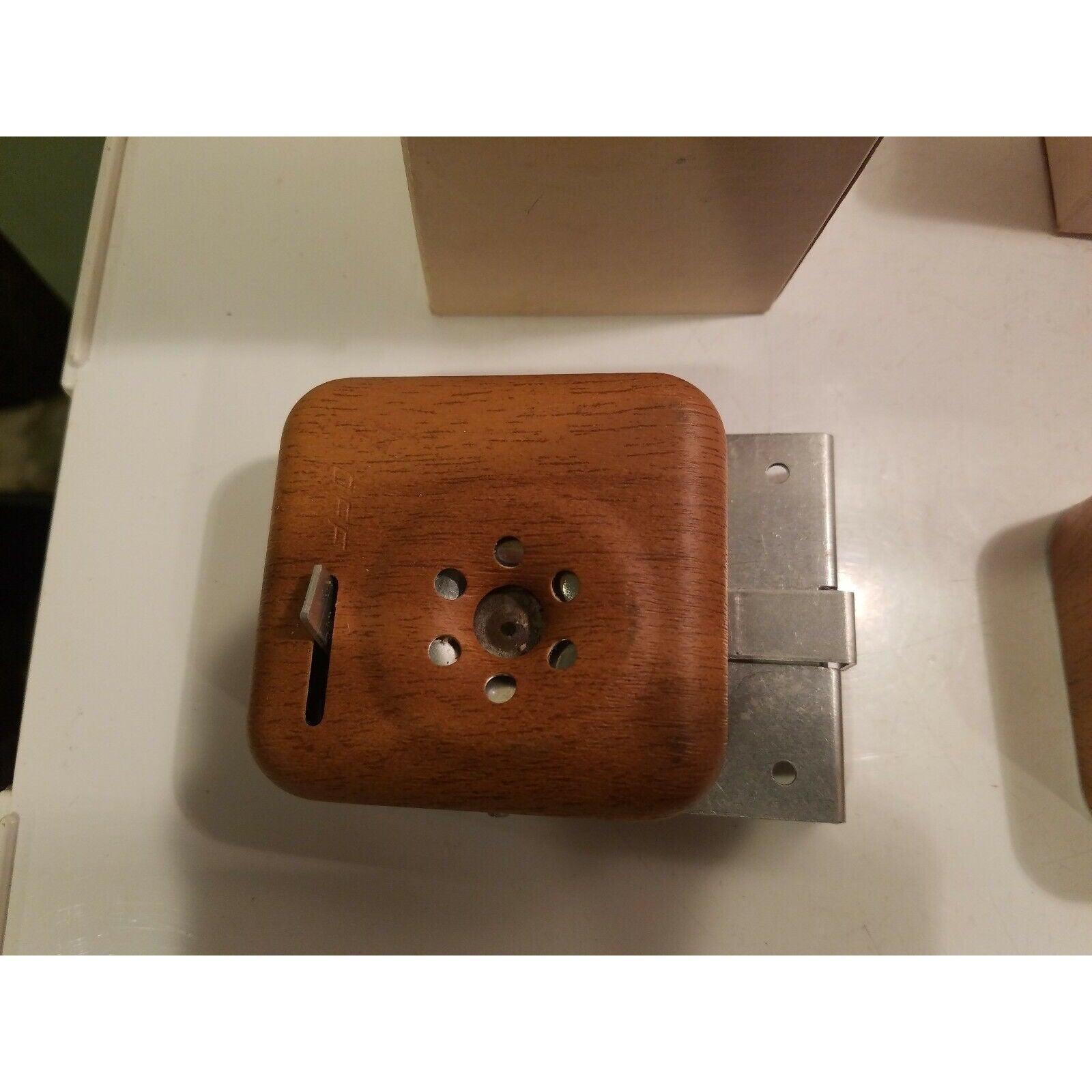 Vintage Wood Look Mechanical Door Alarm - Battery Powered - Lot of 2