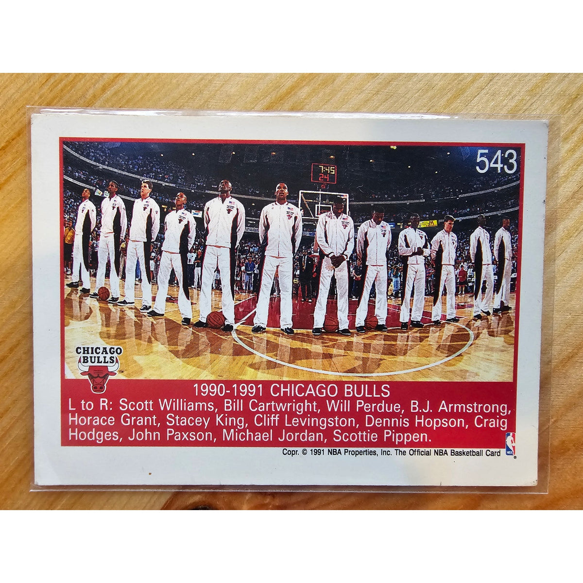 Michael Jordan 1991-1992 NBA Hoops #543 - 1991 NBA Champions Chicago Bulls