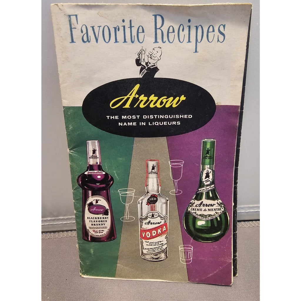 Vintage 1960's Arrow Liqueurs Favorite Recipe - Fold Out Bar Guide - Made in USA