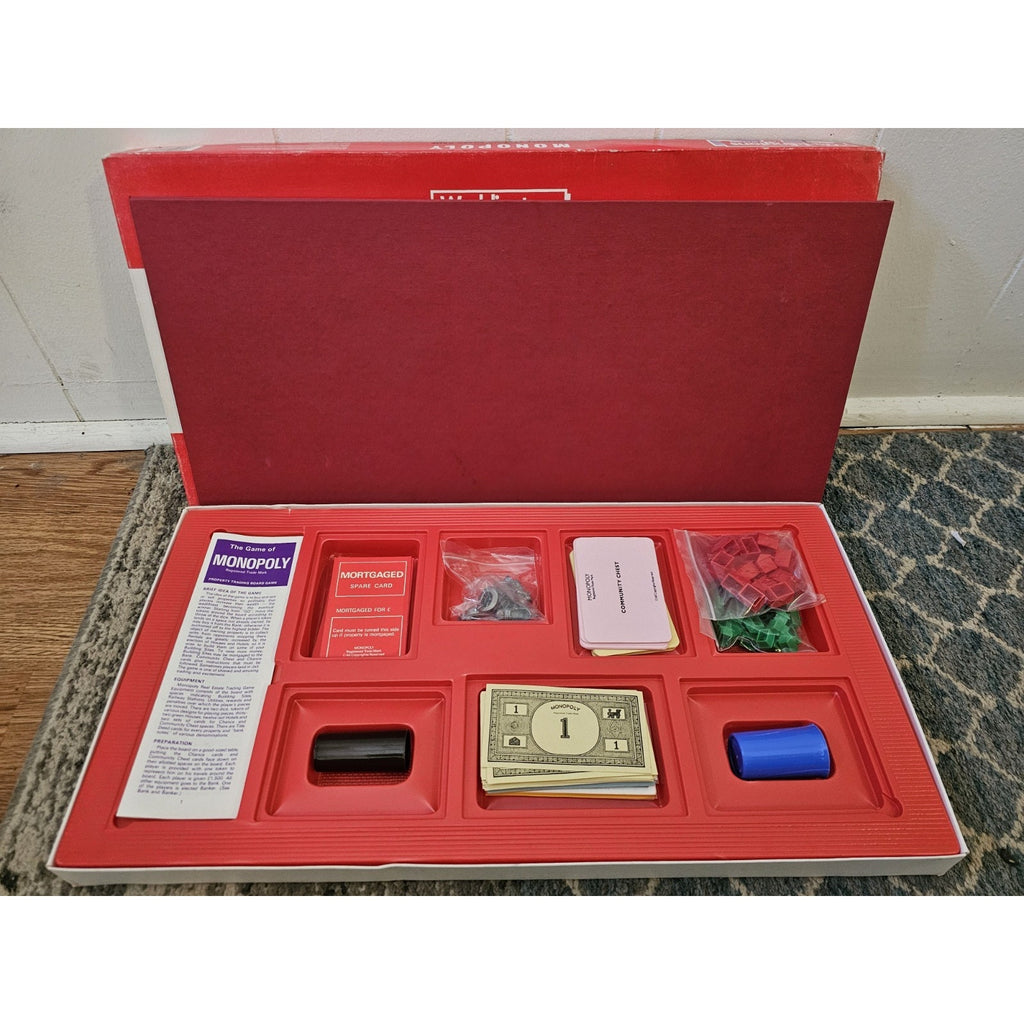 Vintage 1993 Waddingtons Monopoly 44021 - Complete Board Game w/Red Board Insert