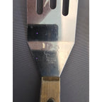 The Pampered Chef - Mini Stainless Steel Slotted Spatula w/Wood Handle 8"