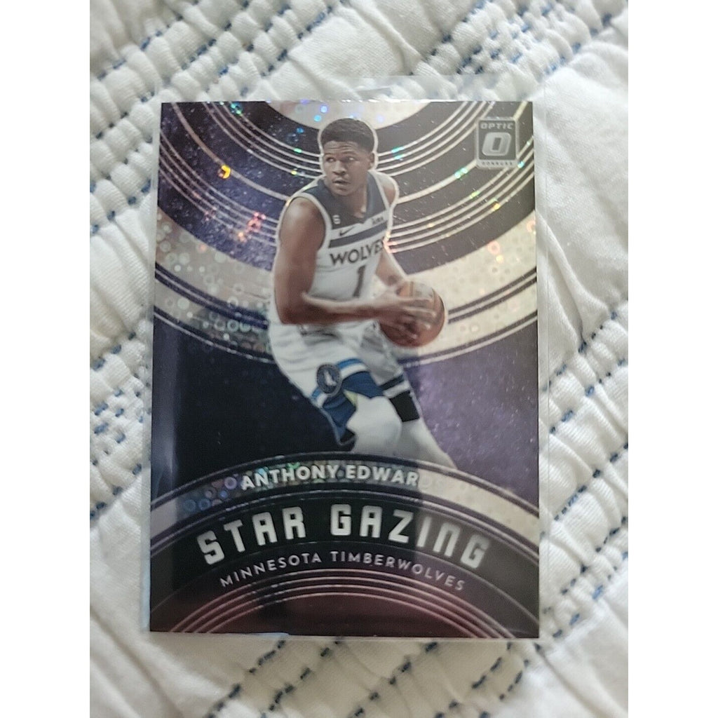 Anthony Edwards 2022-23 Donruss Optic #14 - Star Gazing - Disco Prizm