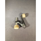Vintage Cast Iron Antique Bronze Hinge Pin Door Stopper - Ivory Rubber Pads