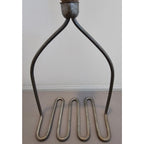 Vintage 9-1/2" Wire Potato Masher w/Red Wood Handle