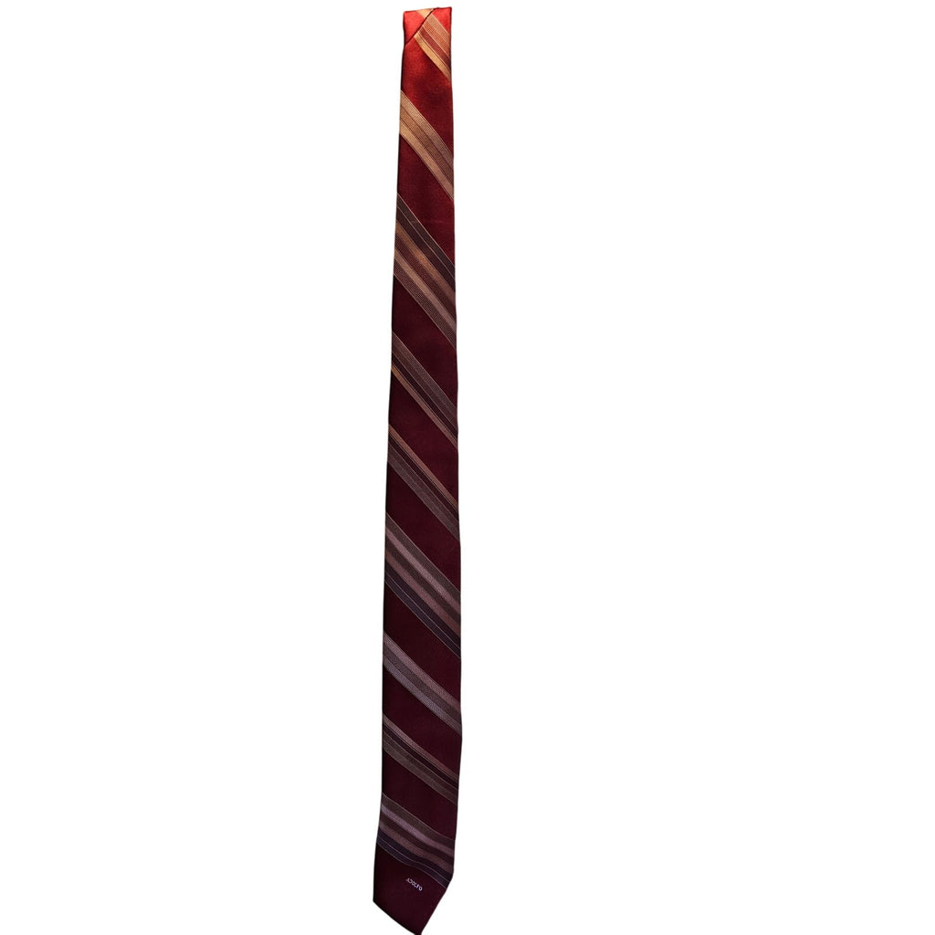 Vintage Adolfo Men's Necktie - Red w/Stripes - 54" x 3"
