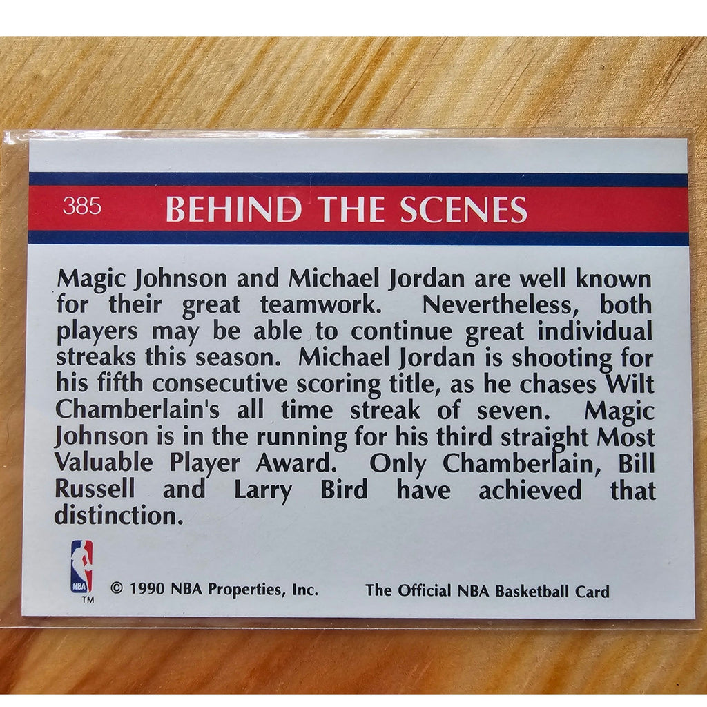 Michael Jordan/Magic Johnson 1990-1991 NBA Hoops #385 - Super Streaks - NBA