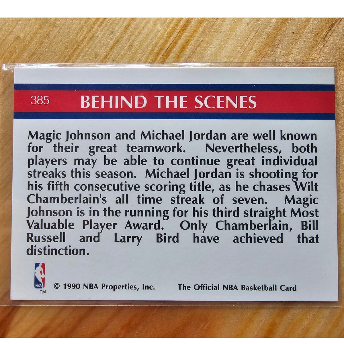 Michael Jordan/Magic Johnson 1990-1991 NBA Hoops #385 - Super Streaks - NBA