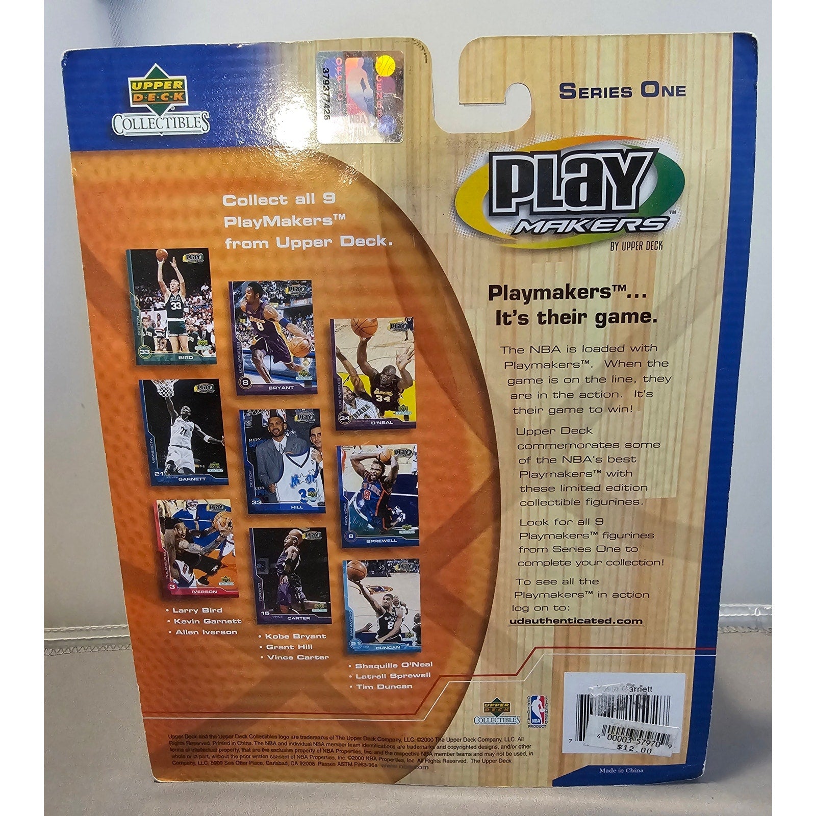 Kevin Garnett - Vintage/2000 Upper Deck Play Makers - Minnesota Timberwolves