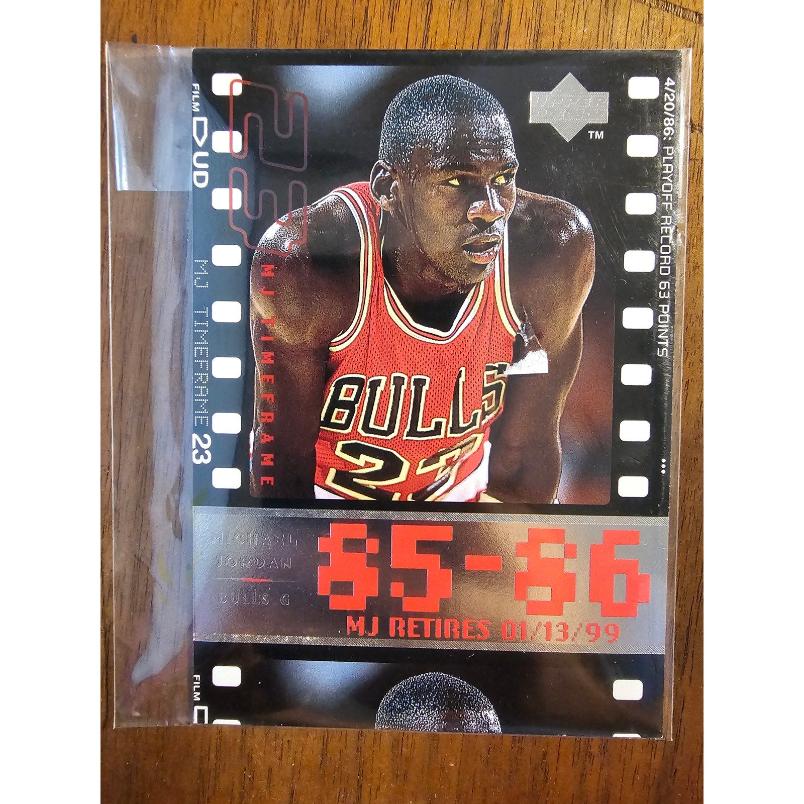 Michael Jordan 1999 Upper Deck #C2 - Playoff Record 63 Pts - MJ Retires - Jumbo