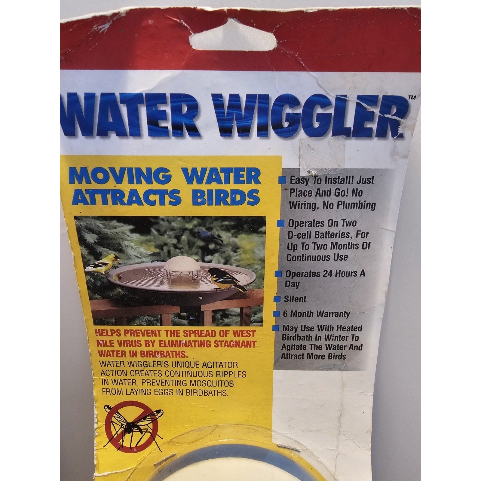 NOS API 4WW - Water Wiggler - Agitator for Bird Bath - Moving Attraction