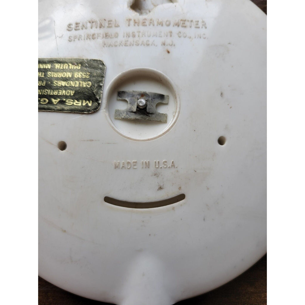 Vintage Newton Mfg Round Thermometer #042A Specialty Advertising - Made In USA