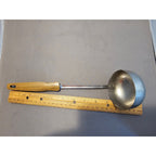 MCM/Vintage Soup Ladle w/Faux Wood Pattern Plastic Handle - 11-1/2"