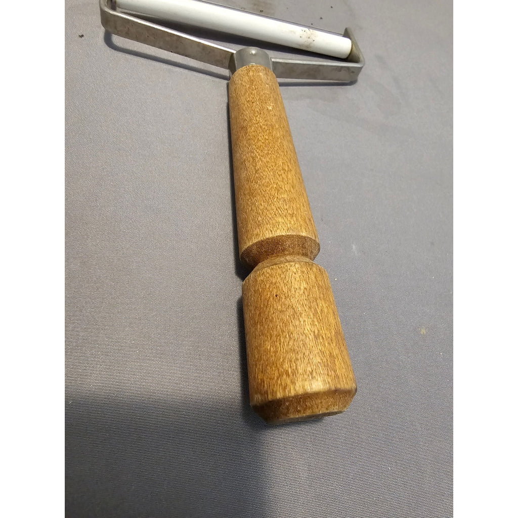 Vintage Cheese Slicer - 4" wide w/Wood Handle - Roller Style