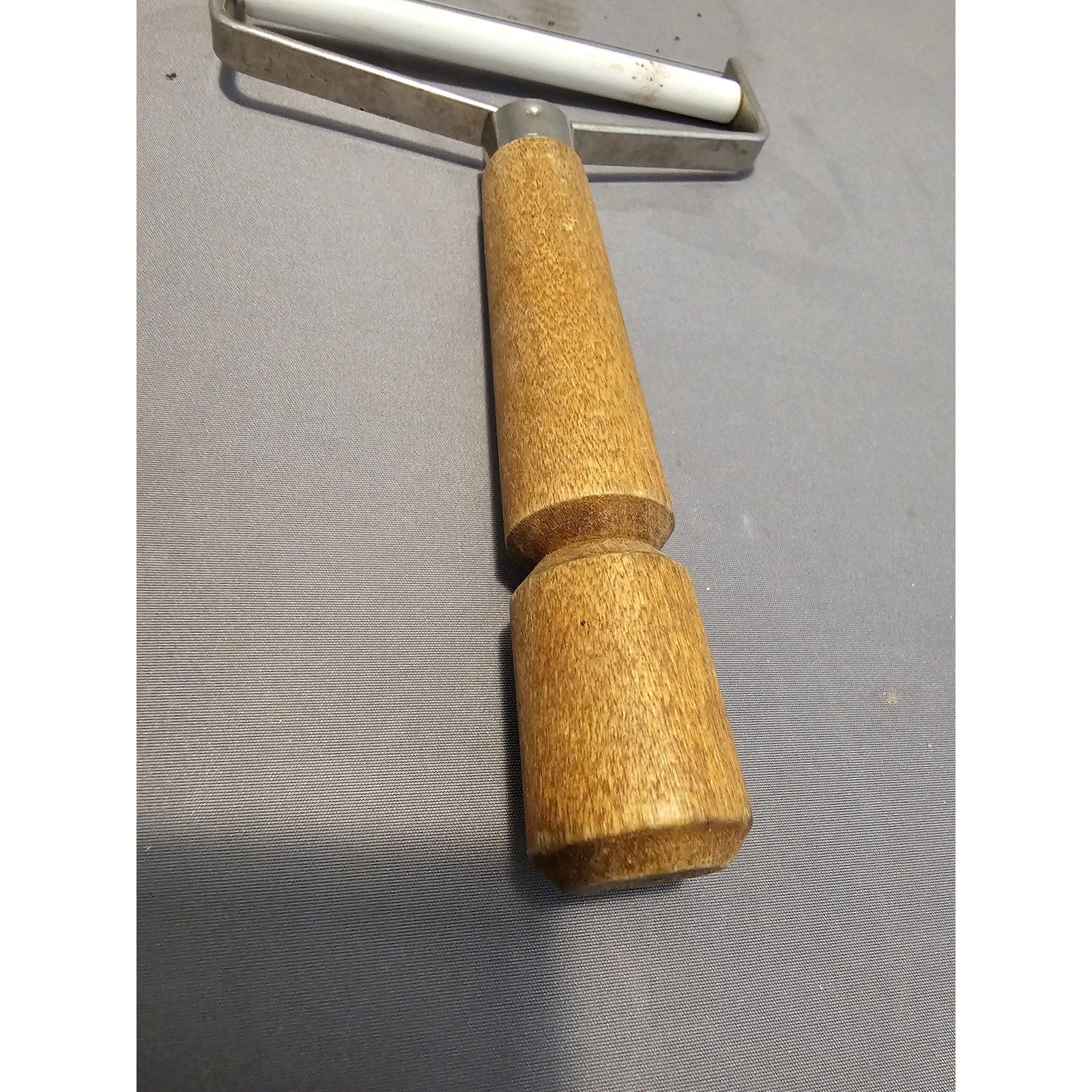 Vintage Cheese Slicer - 4" wide w/Wood Handle - Roller Style