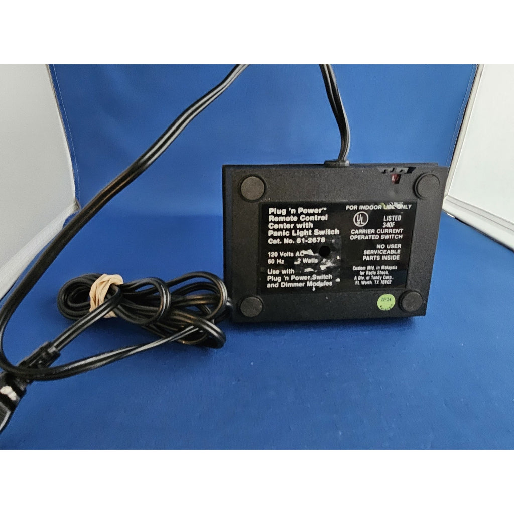 Radio Shack Plug`n Power Remote Control Center 61-2678 Panic Light Switch - used