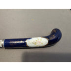 Vintage Stainless Steel Cheese Slicer/Server - Blue Porcelain Handle - Japan