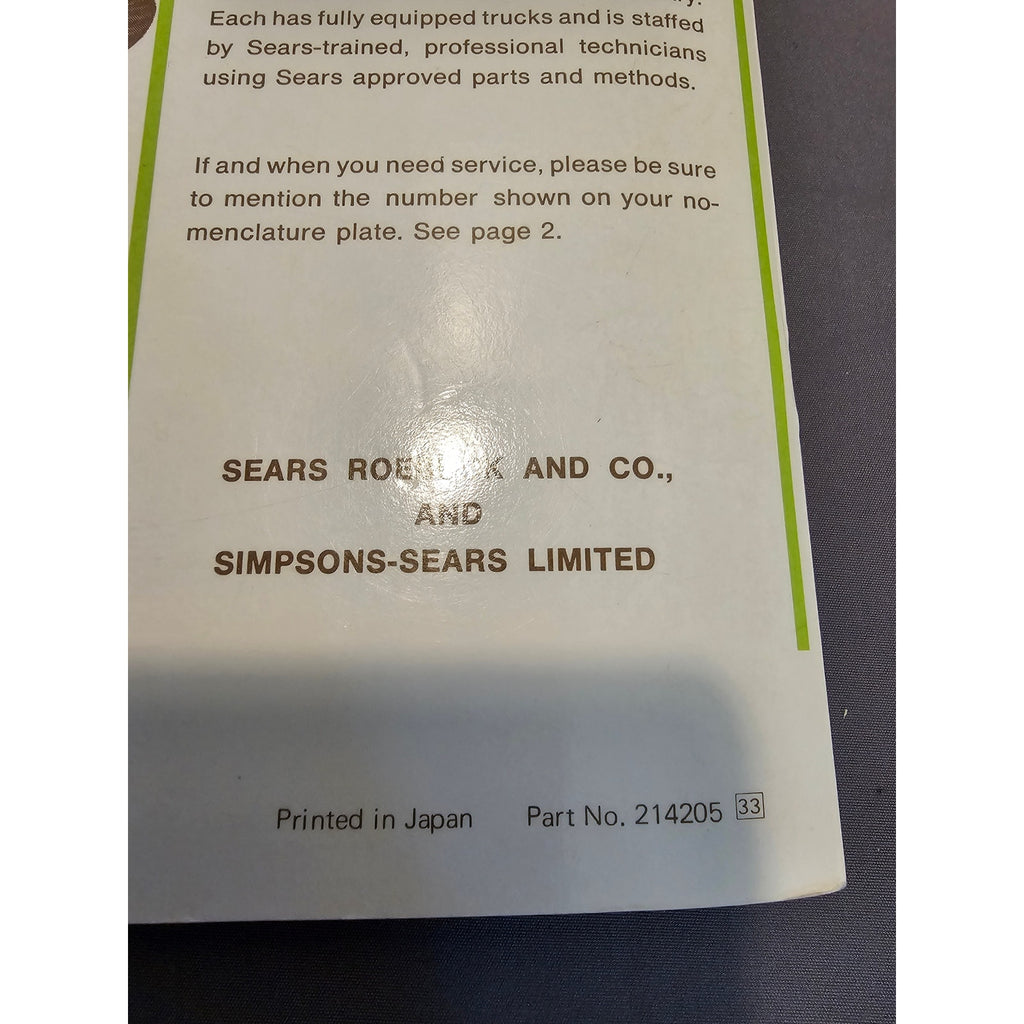 Vintage Sears Kenmore Model 1322 Zig-Zag Sewing Machine Manual/Instructions