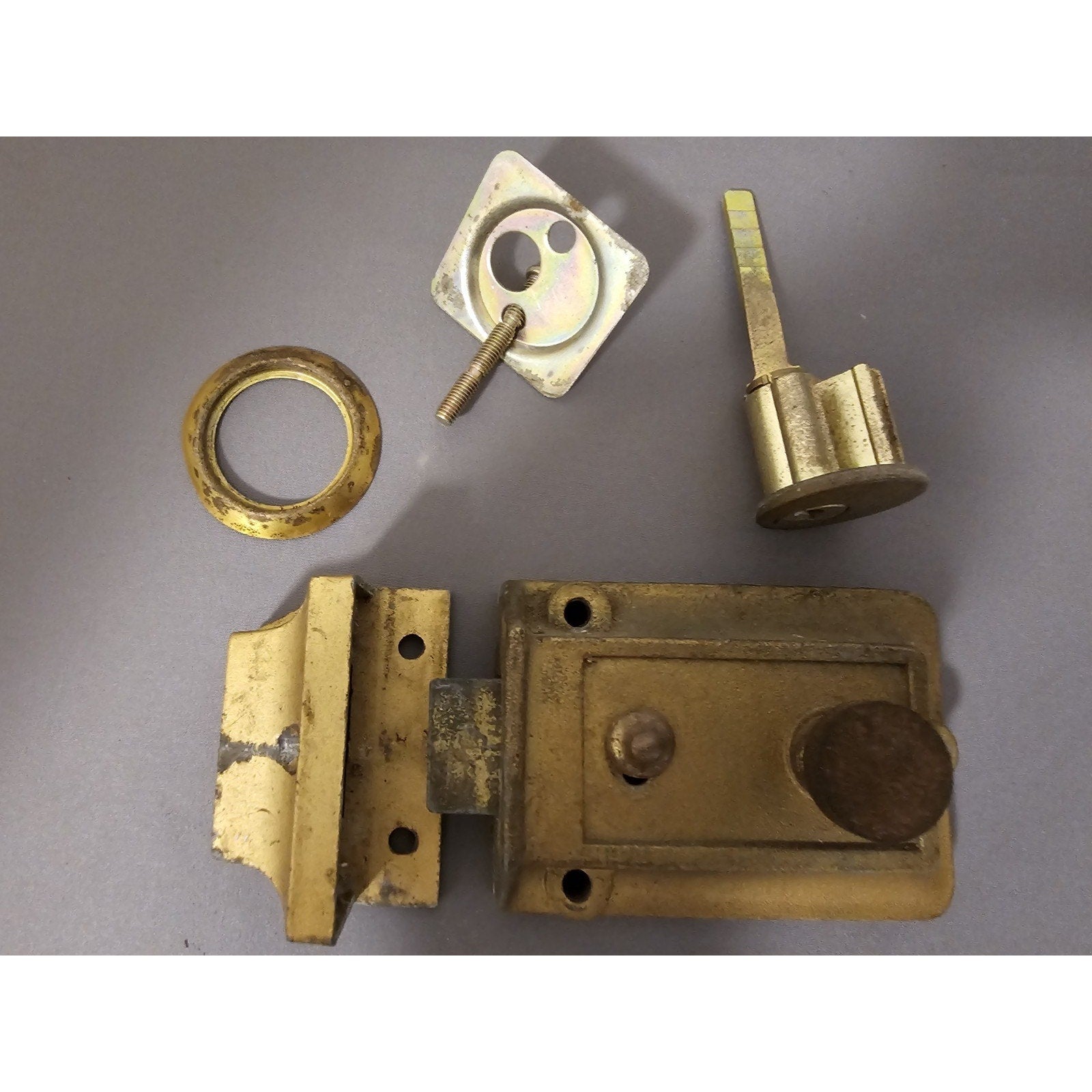 Vintage/Antique Brass Turn Knob Door Latch/Lock Deadbolt