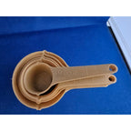 Set Of 5 Vintage Foley Yellow/Mustard Nesting Measuring Cups - Made in USA