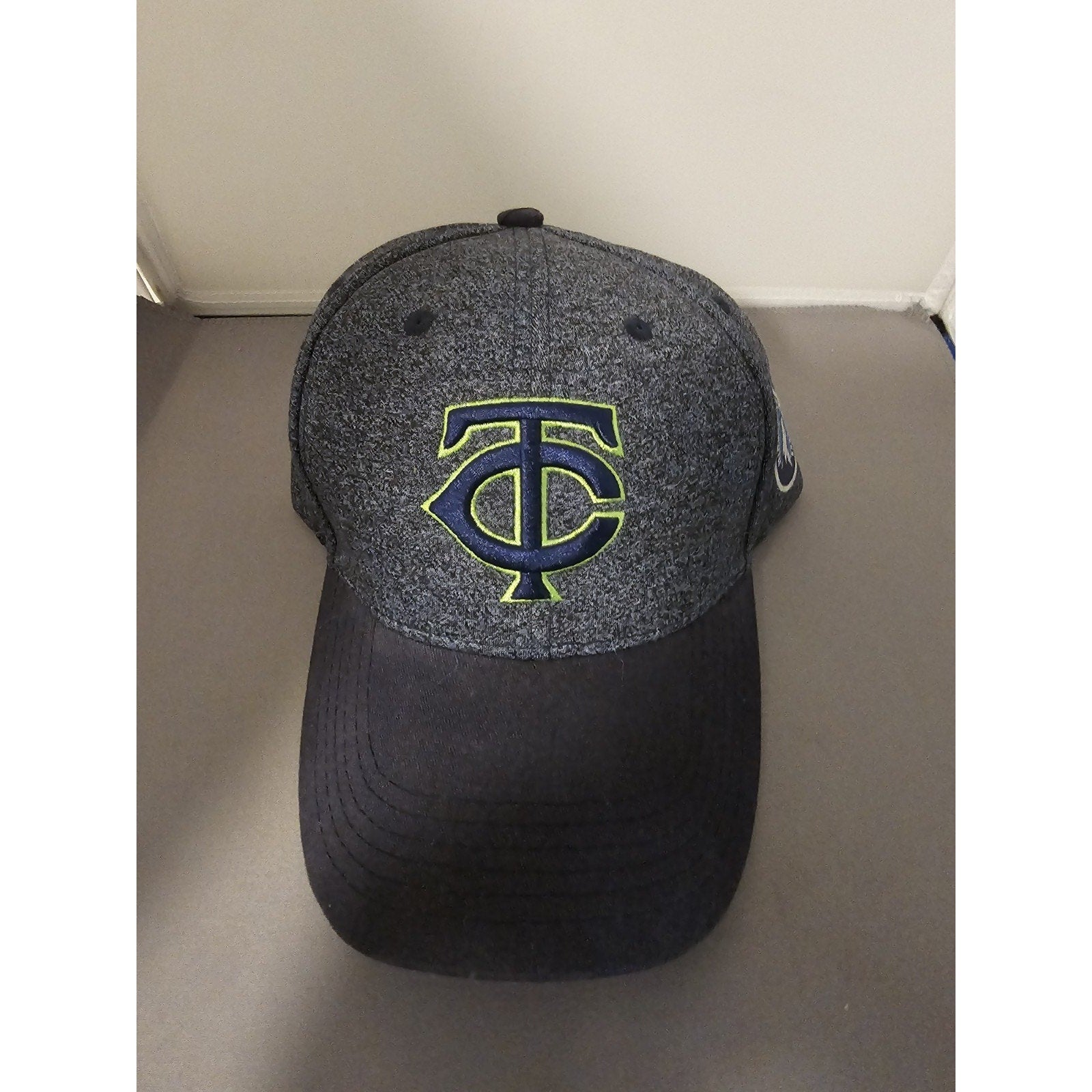Minnesota Twins Hat/Cap - w/Timberwolves Logo - Grey and Green - Melonwear