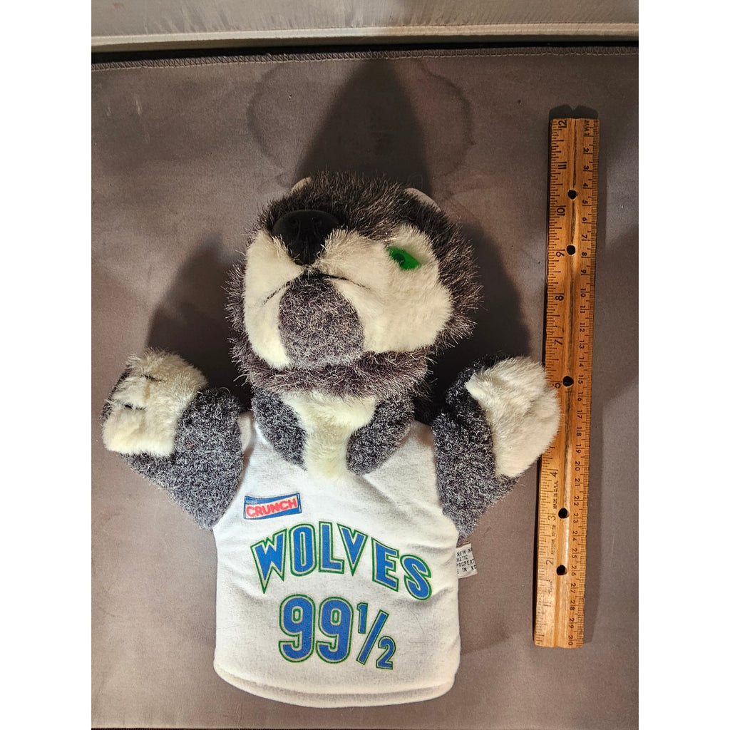 Vintage 1989-1990 Minnesota Timberwolves Crunch #99 1/2 Plush Hand Puppet