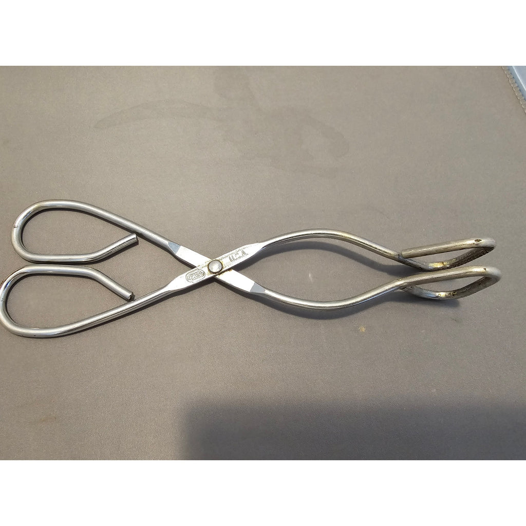 Vintage Ekco 8" (inch) Stainless Steel Tongs - USA