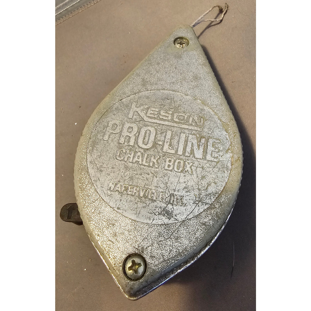 Vintage Keson Pro-Line Chalk Line Reel - Chalk Box - Metal Case - USA