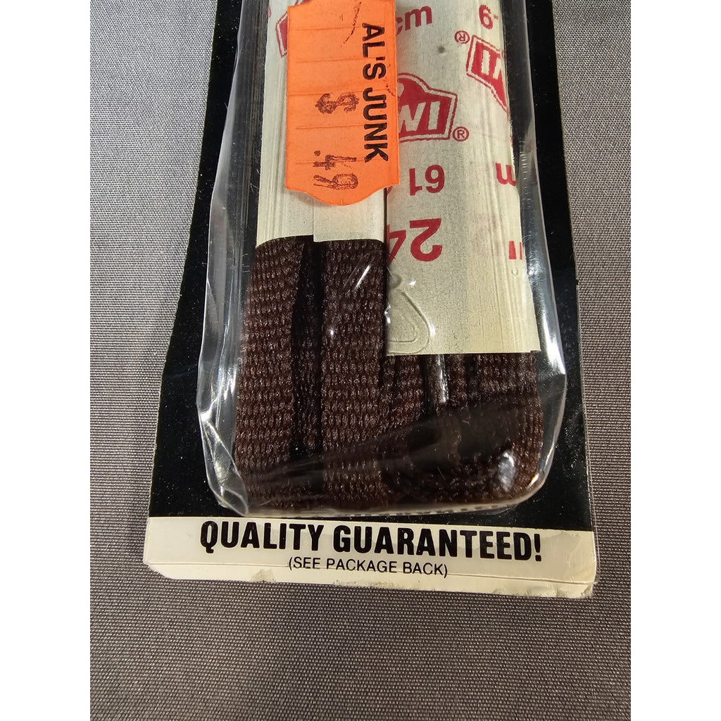 NOS/Vintage Kiwi Brown 023 2-Pair Flat Dress 24" Laces - 3-4 Eyelets per Side