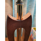 Mid Century Modern (MCM) Wood & Brass Desk/Piano Lamp - Retro Works!
