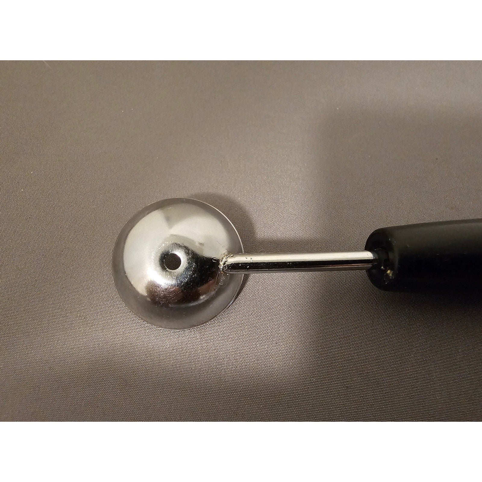 Vintage 8" Black Plastic Handled Double Ended Melon Baller/Curler