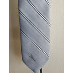 Vintage Damon Men's Necktie - Grey w/Stripes - 56" Long x 2-3/4" Wide