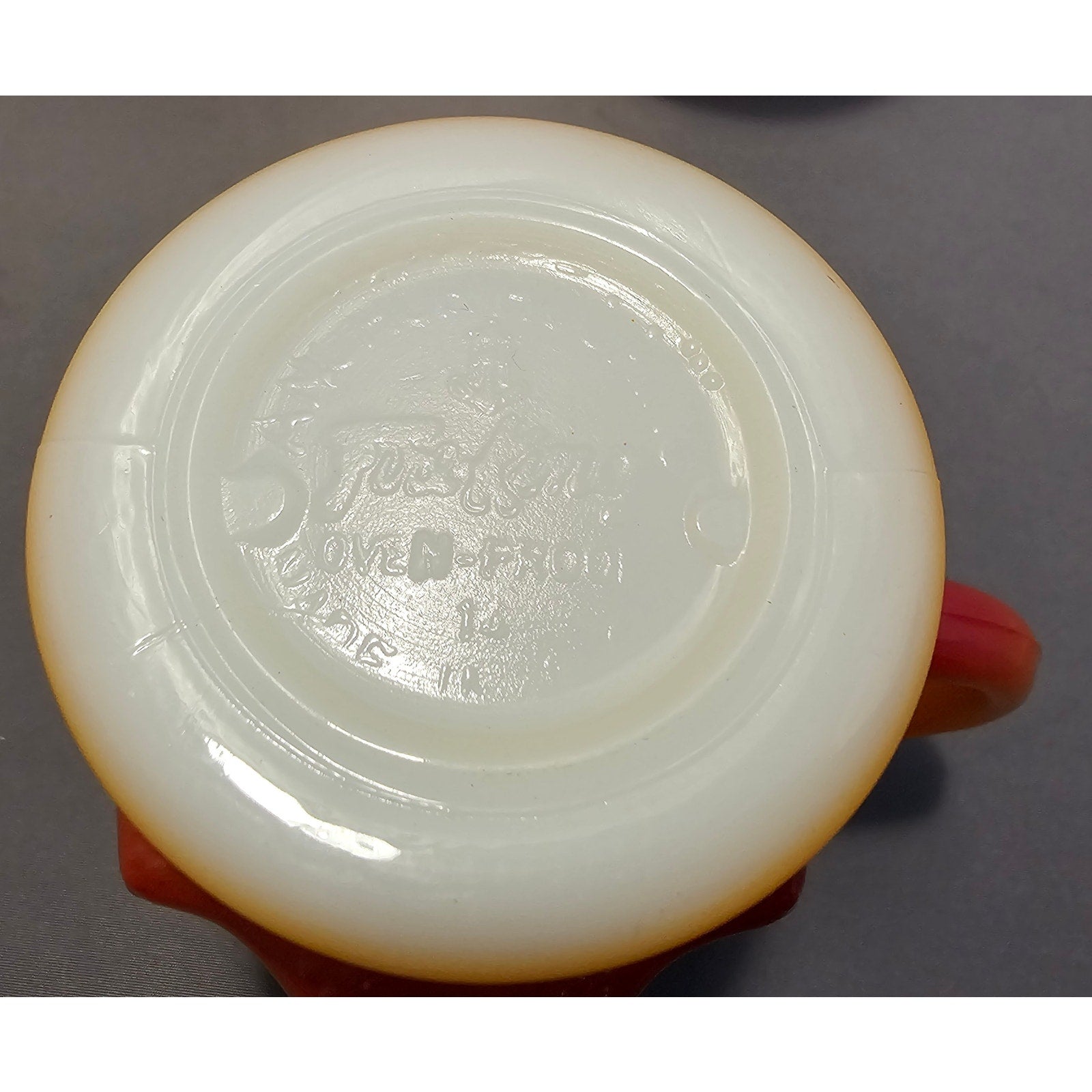 Lot of 6 Vintage Orange Fire King Kimberly Diamond Point Coffee Cup/Mug - USA