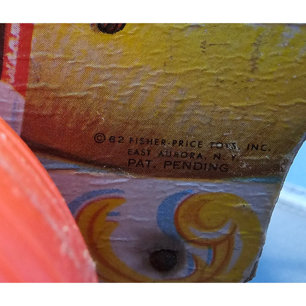 Vintage 1962 Fisher-Price #151 Happy Hippo - Pull Toy