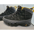 Nike Mens Air Jordan 9 Retro Black/Yellow Lace-Up Athletic Sneakers Size US 8