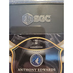 Anthony Edwards 2020-21 Panini Select #61 Silver Prizm Concourse #61 Rookie SGC9