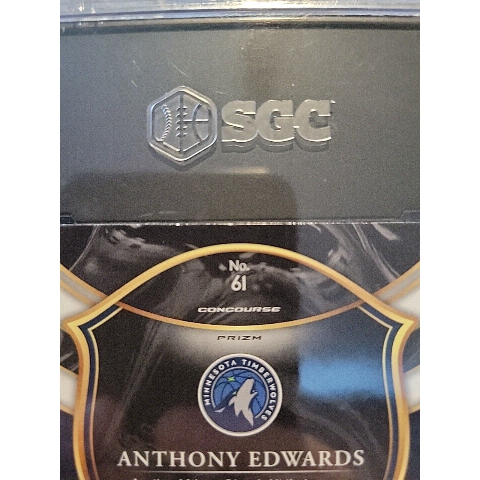 Anthony Edwards 2020-21 Panini Select #61 Silver Prizm Concourse #61 Rookie SGC9