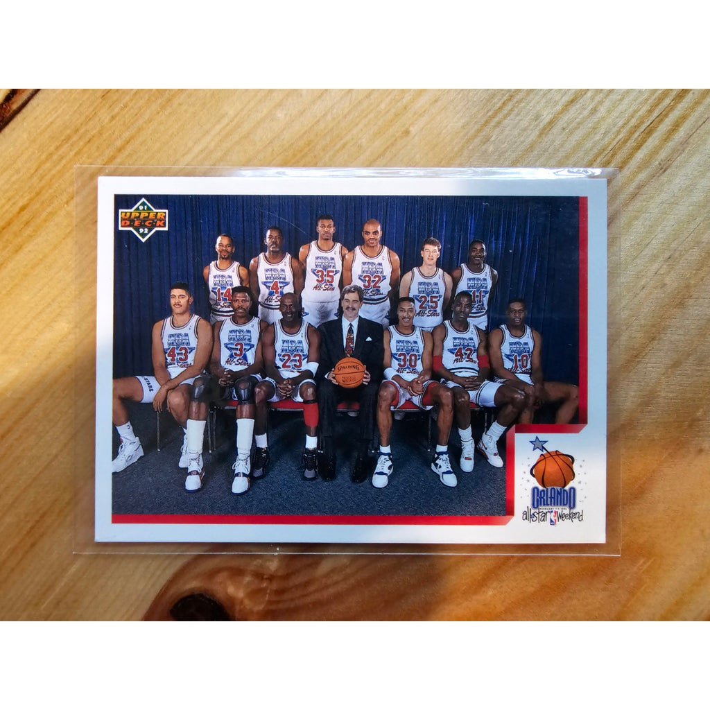 Michael Jordan 1991-1992 Upper Deck #449 - East All-Star Checklist - NBA
