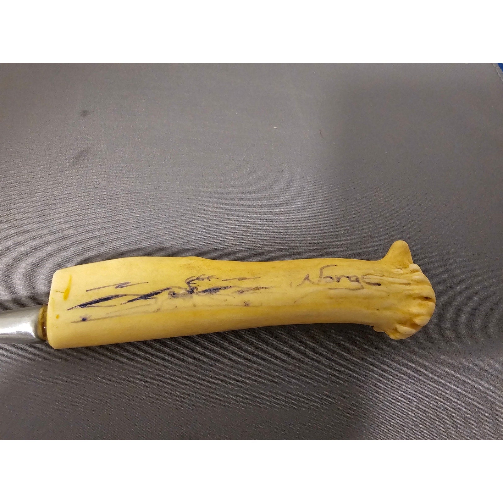 Vintage SPAR Norge Stainless Steel Cheese Slicer/Server - Antler Handle - Norway