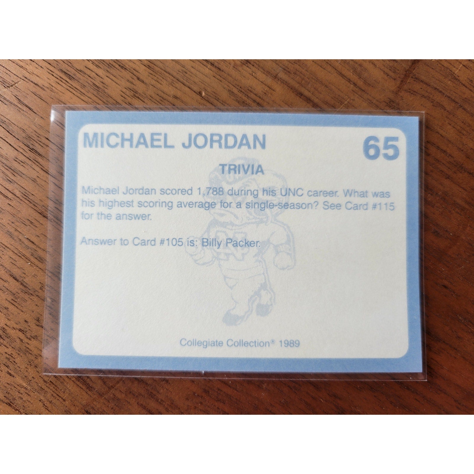 Michael Jordan 1989 Collegiate Collection #65 - Carolina's Finest 1st Edition