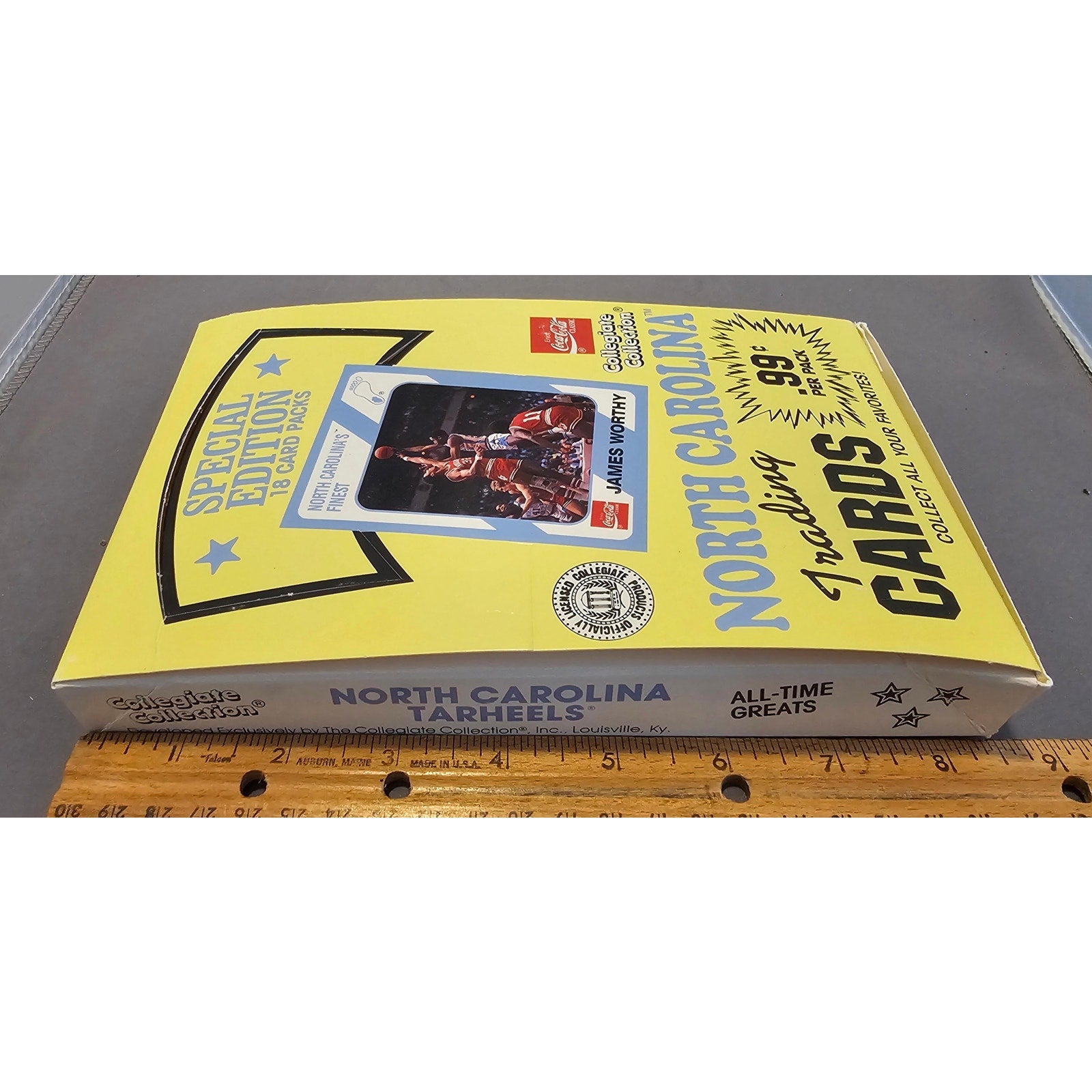 EMPTY 1989 North Carolina First Edition Trading Cards Box w/James Worthy Cover