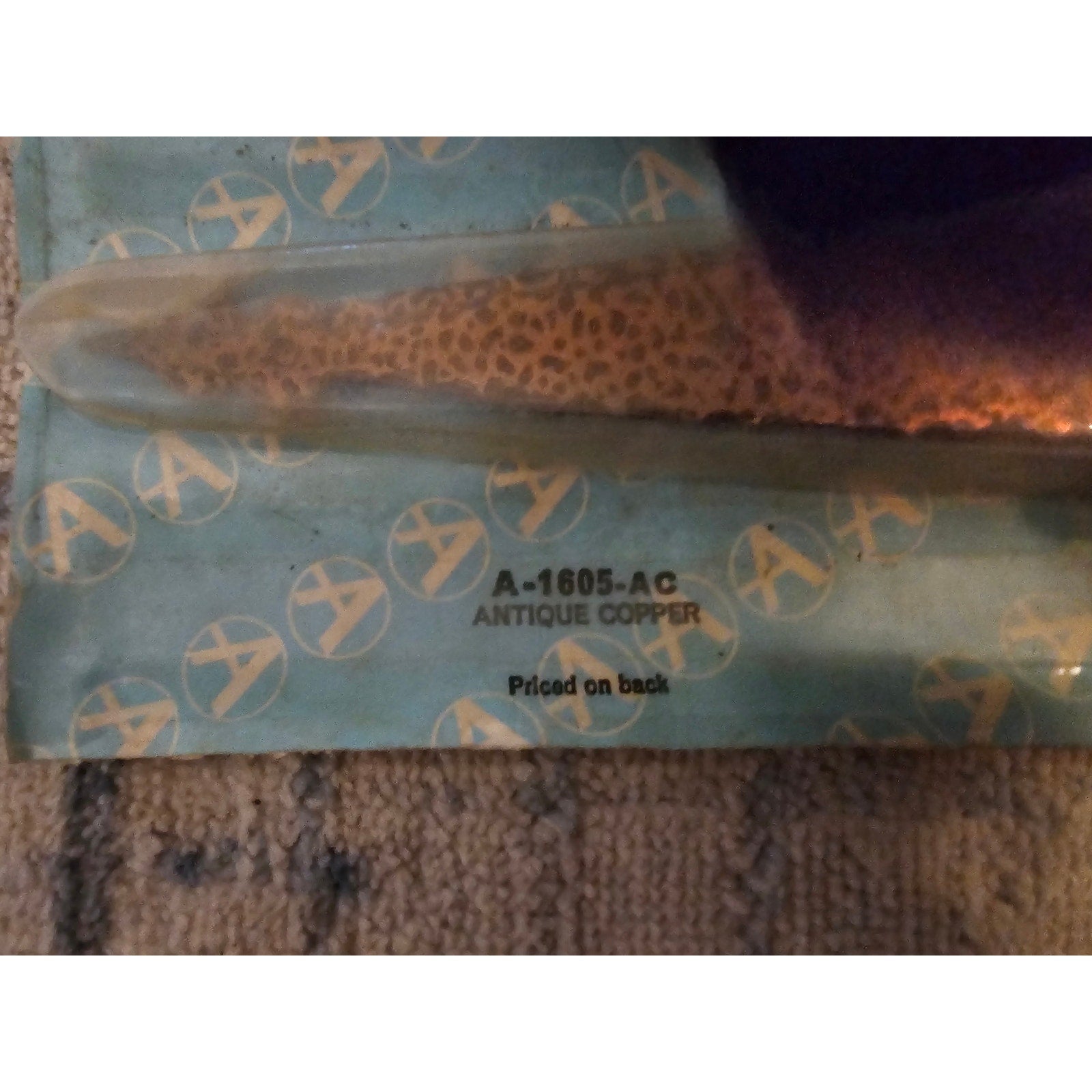 NOS 6-1/2" Amerock A-1605-AC Antique Copper Colonial Hinge Set - Weathered Steel