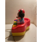 Vintage Arco Disney Mickey Mouse Pull Toy, Red & Yellow Piano - works