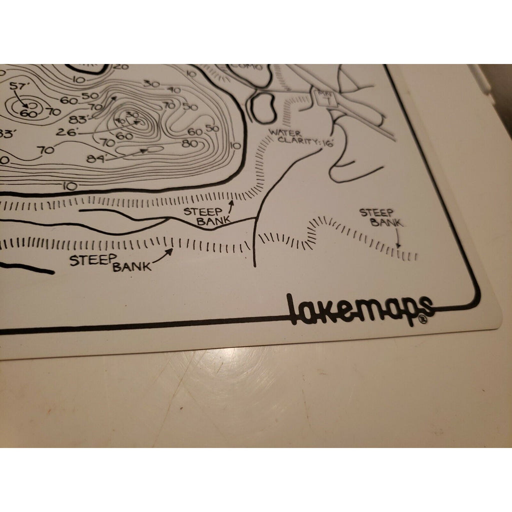 Vintage Lakemaps Waterproof Plastic Card - Christmas Lake Hennepin County MN