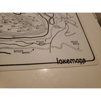 Vintage Lakemaps Waterproof Plastic Card - Christmas Lake Hennepin County MN