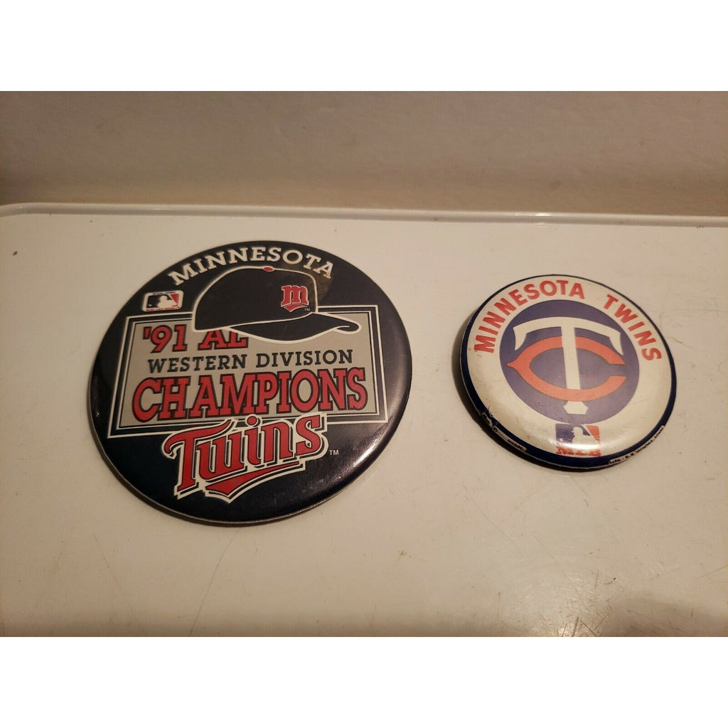1991 Minnesota Twins '91 AL Western Division Champions Button Pinback