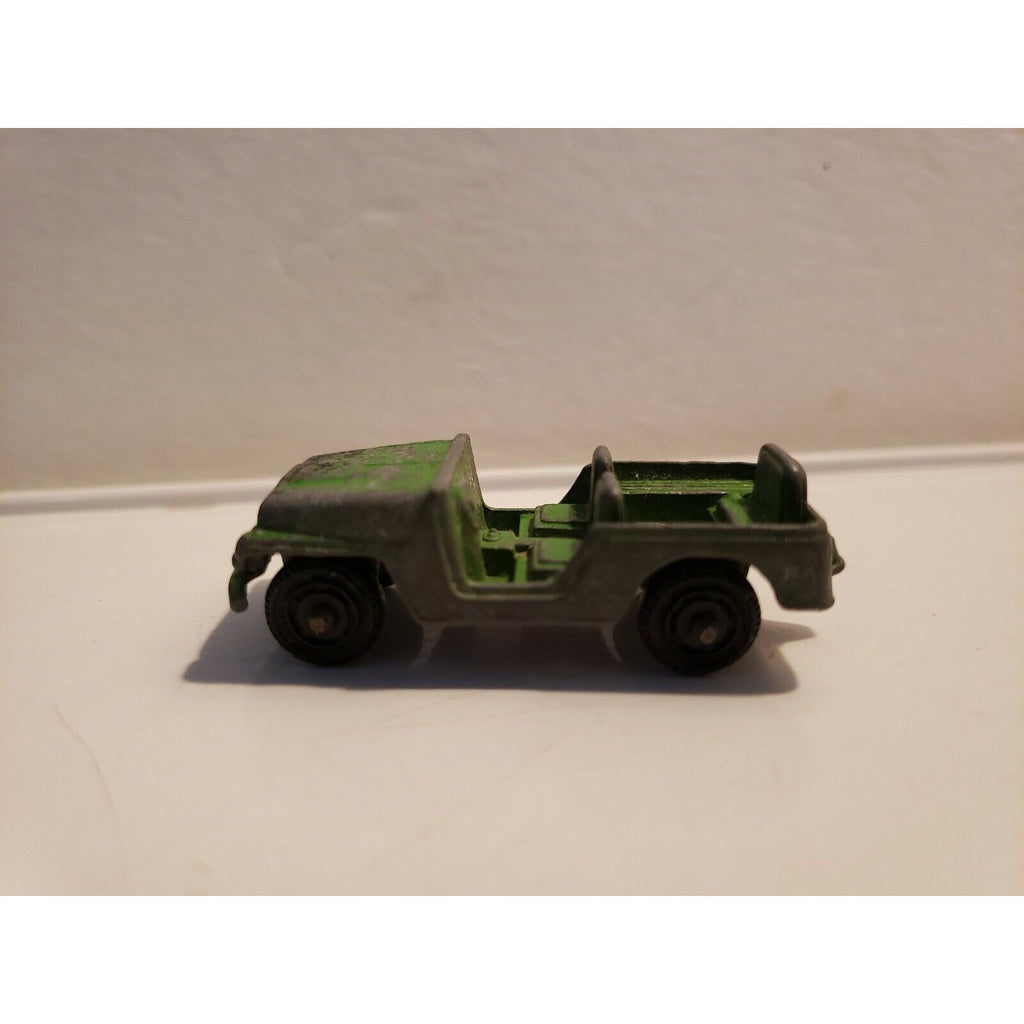 Vintage (Tootsie Toy?) Green Jeep - Metal Diecast Miniature Toy Car