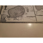 Vintage Lakemaps Waterproof Plastic Card - Ann/Lucy/Susan Lakes Carver County MN