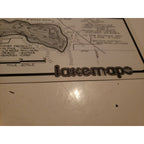 Vintage Lakemaps Waterproof Plastic Card - Bavaria/Piersons/Wasserman Carver MN