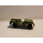 Vintage (Tootsie Toy?) Green Jeep - Metal Diecast Miniature Toy Car