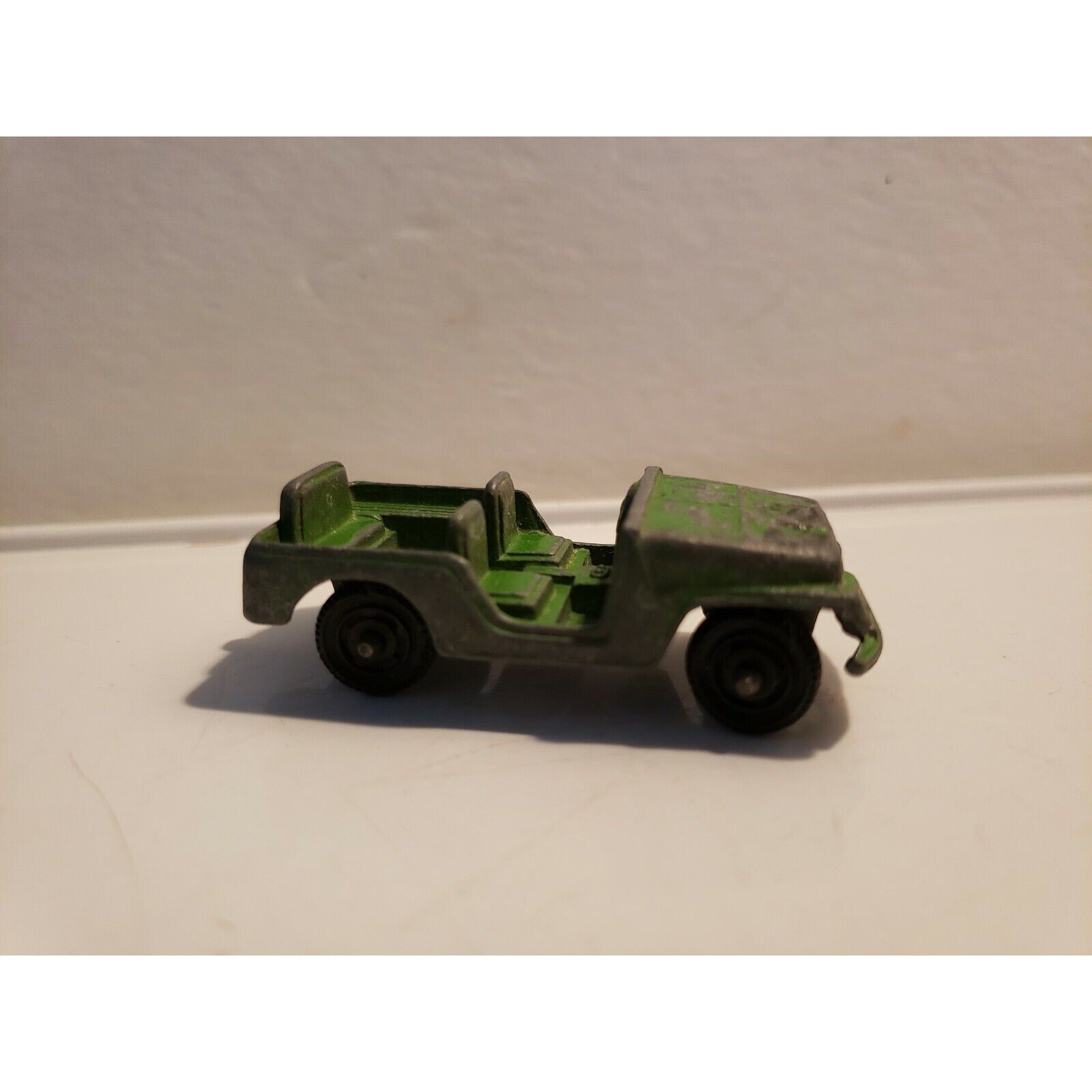 Vintage (Tootsie Toy?) Green Jeep - Metal Diecast Miniature Toy Car